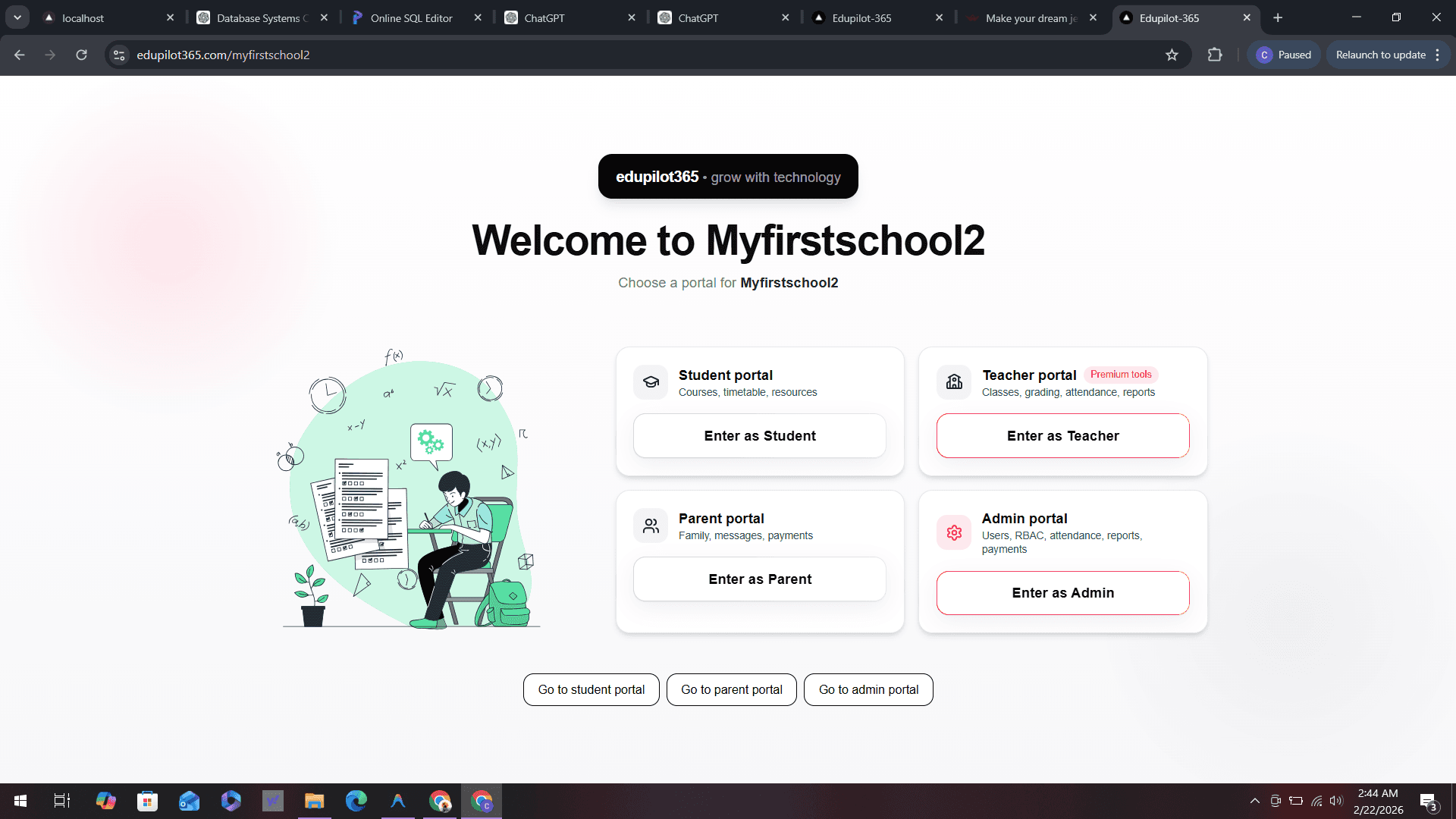 EduPilot365 interface
